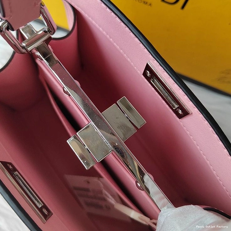 Vintage HOT Peekaboo Petite Pink Leather ISeeU Nappa Bag Fendi In 0802